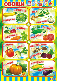 Плакат-постер А2 "Овощи" ПД-055