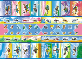 Раскраска с наклейками А5 "Вертолеты" РНМ-500