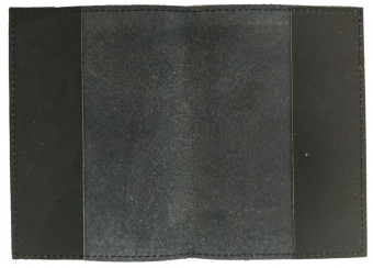 Обложка для паспорта Герб РФ металлик синий (нат.кожа) арт1,15м-251