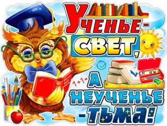 Плакат "Ученье - свет, а неученье - тьма" P2-591