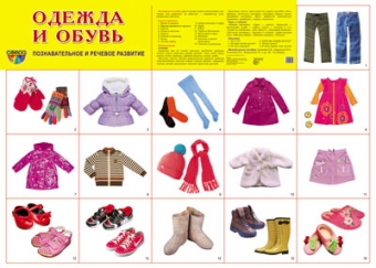 Демонстрационный плакат "Одежда и обувь"