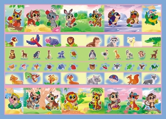 Раскраска с наклейками А5 "Дикие животные" РНМ-548