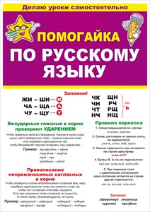 Помогайка буклет-гармошка по русскому языку 87.808