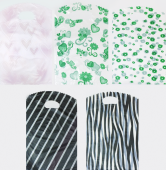 Пакет ПВД с вырубной ручкой в ассортименте "Микс" 188АТ-19448