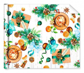 Новогодняя подарочная бумага "Чашка" 0182.596ф