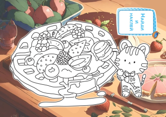 Раскраска с наклейками А5 "Сладости" РНМ-739