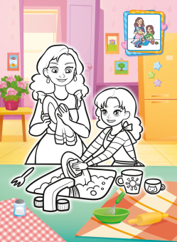 Раскраска А4 "Помогаю маме" РКСБ-751