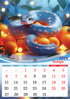 Перекидной настенный календарь на ригеле на 2025 год "Символ года. Дары природы" РБ-25-005 (без упаковки)