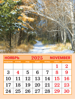 Календарь на магните на 2025 год "Природа" КМО-25-023 (в упаковке)