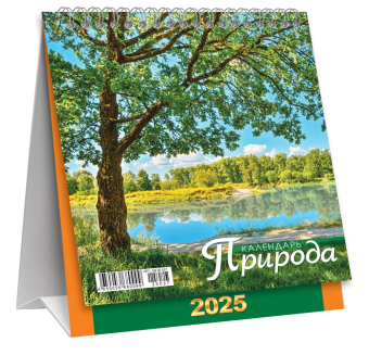 МАЛЫЙ настольный перекидной календарь-домик на 2025 год "Природа. Лесное озеро" КД-25-027