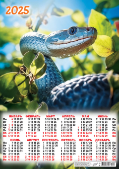 Листовой календарь на 2025 год А2 "Символ года. Среди ветвей" ПО-25-004
