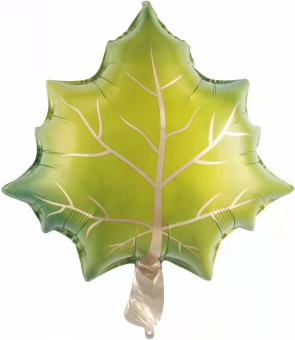 Фольгированный шар "Кленовый лист. Зелёный" 21734