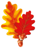 Вырубная фигурка из картона "Осенние дубовые листочки" М-15371