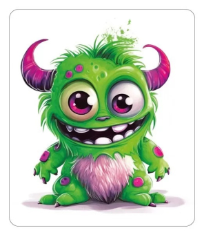 Магнит виниловый "Зелёный монстрик" 15.11.02361