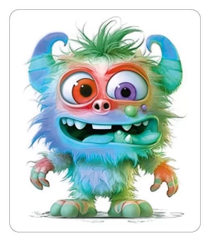 Магнит виниловый "Голубой монстрик" 15.11.02363