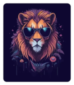 Магнит виниловый "Лев в очках" 15.11.02368