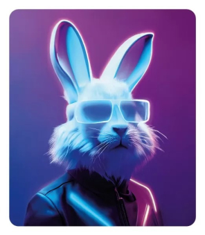 Магнит виниловый "Заяц в очках" 15.11.02371