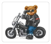 Магнит виниловый "Мишка на мотоцикле" 15.11.02376