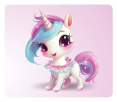 Магнит виниловый "Единорожка с розовым хвостиком" 15.11.02390
