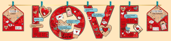 Гирлянда с прищепками "LOVE" 04.211.00