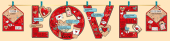 Гирлянда с прищепками "LOVE" 04.211.00