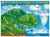 Школьный плакат "Круговорот воды в природе" 071.221