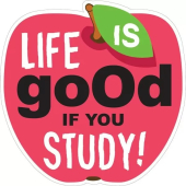 Украшение на скотче "Life is good if you study" 079.367