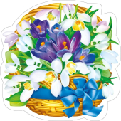 Украшение на скотче "Весенняя корзина" 080.935