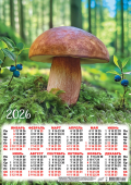 Листовой календарь на 2026 год А3 "Грибочек" ПМ-26-190