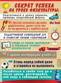 Плакат "Секрет успеха на уроке физкультуры" 3001535