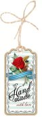 Мини-открытка или бирка для подарка "Hand made with love" 2901245