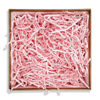 Розовый наполнитель для упаковки подарков (стружка из бумаги) "Волна" БН112