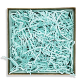 Голубой наполнитель для упаковки подарков (стружка из бумаги) "Волна" БН114