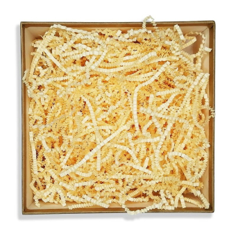 Наполнитель для упаковки подарков (стружка из бумаги) "Волна. Слоновая кость" БН115