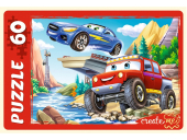 Картонный пазл для детей "Крутые машинки №2" ПУ60-0415