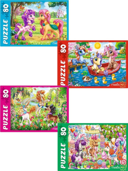 Пазл 80 элементов "Пони" Ф80-2008 (в ассортименте)