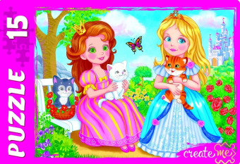 МАКСИ-пазл для детей "Принцесса с котятами" ПУ15-3962