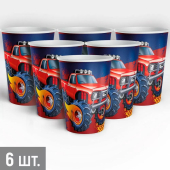 Праздничные бумажные стаканы "Большие гонки" 3.0000856