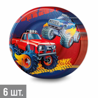 Одноразовые тарелки для праздника "Большие гонки" 3.0000864