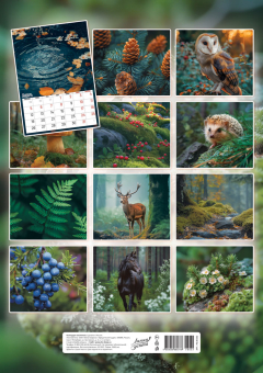 Перекидной настенный календарь на ригеле на 2026 год "Таинственный лес" РБ-26-032 (в упаковке)