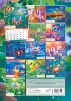 Перекидной настенный календарь на ригеле на 2026 год "Календарь для исполнения желаний" РБ-26-042 (в упаковке)
