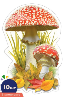 Набор украшений на скотче "Гриб Мухомор" КМ-17020