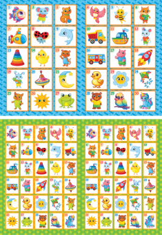 Наклейки на шкафчики в детский сад "Весёлые картинки" НКШ-015