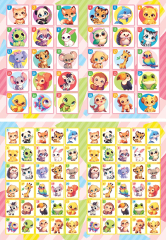 Наклейки на шкафчики в детский сад "Милые зверюшки" НКШ-012