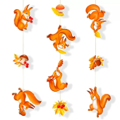 Гирлянда на нитях "Белки и дары осени" 3.0001010