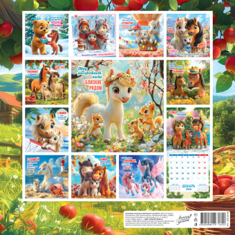 БОЛЬШОЙ перекидной настенный календарь на скрепке на 2026 год "Символ года. Уютный календарь" БПК-26-009 (без упаковки)
