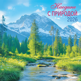 БОЛЬШОЙ перекидной настенный календарь на скрепке на 2026 год "Природа. Наедине с природой" БПК-26-030 (без упаковки)