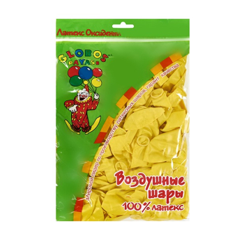 Воздушные шары "Без рисунка. Жёлтый" арт.4607145436136