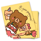 Праздничные бумажные салфетки "Медвежата СДР" арт.4690296082680