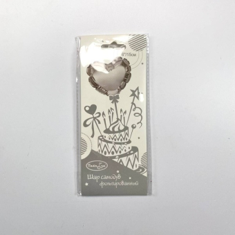 Топпер шар Самодув "Сердце Silver" арт.4690296067342 Топпер шар Самодув "Сердце Silver" арт.4690296067342